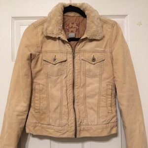 Hollister corduroy and faux fur jacket